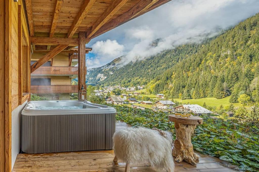 Chalet 1100 - Bo Immobilier Chatel - A Mi-Chemin Du Centre Et Du Linga - Jacuzzi Sauna Et Cheminee エクステリア 写真